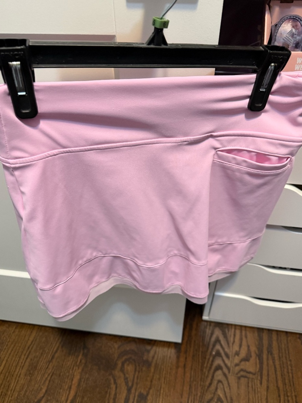 Pink short skirt